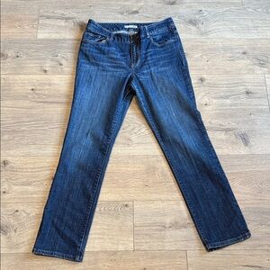 CHICO'S Platinum Straight Leg Denim Jeans Size 8